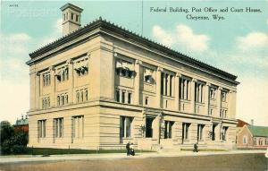 WY, Cheyenne, Wyoming, Federal Building, Post Office, Court House, Barkalow Bros