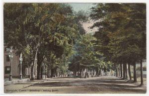 Broadway Looking South Norwich Connecticut 1909 Anniversary postcard