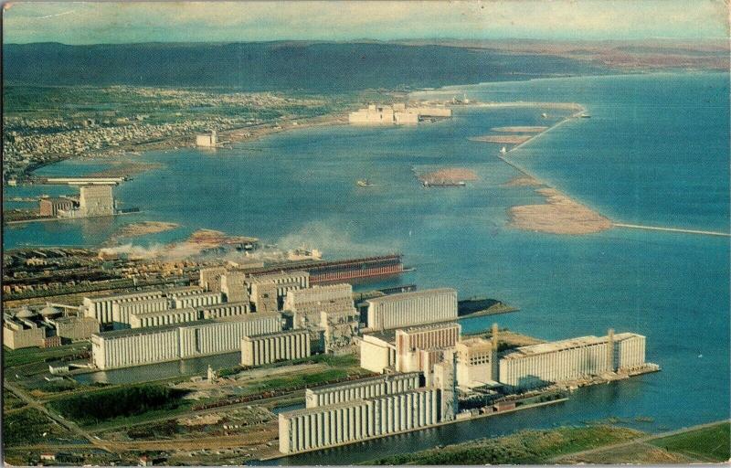 Canadian Lake Superior Port Arthur Aerial View Vintage Postcard N07