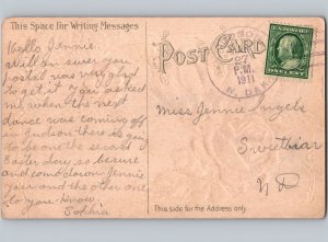 c1911 JUDSON ND TO SWEET BRIAR NORTH DAKOTA DOANE 4AB POSTCARD COVER