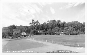 G88/ Pacific Palisades California Postcard RPPC c1940s Will Rogers Ranch Home