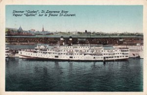 1925, PPC: SS Quebec on St. Lawrence River, Used (PC1537)