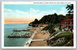 K38/ Vermilion Ohio Postcard c1910 Bathing Beach Vermilion-On-The-Lake 382