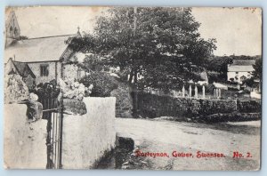 Glamorgan Wales Postcard Porteynon Gower Swansea c1910 Antique Posted
