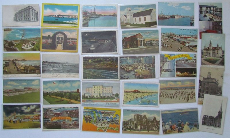 NEW JERSEY LOT of 138 ANTIQUE & VINTAGE POSTCARDS town views