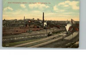 PHILADELPHIA PA RR Train Station & Yards c1910 PC