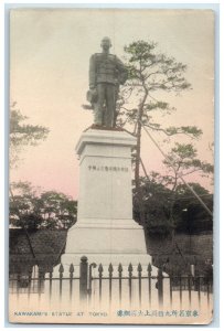 c1905 View of Kawakami's Statue at Tokyo Japan Unposted Antique Postcard