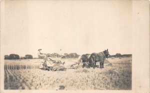 RPPC FARMING BRIDGEPORT KANSAS REAL PHOTO POSTCARD 1911