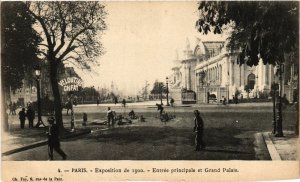 CPA PARIS EXPO 1900 Entrée principale et Grand Palais (863023)