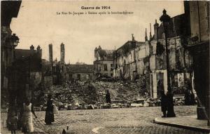 CPA Guerre de 1914 - La Rue de St-Jacques a Reims apres le bombardement(742700)