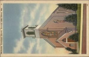 Elkton MD ME Church Linen Postcard