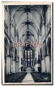 Old Postcard Cholet Intarieur L St. Peter Church