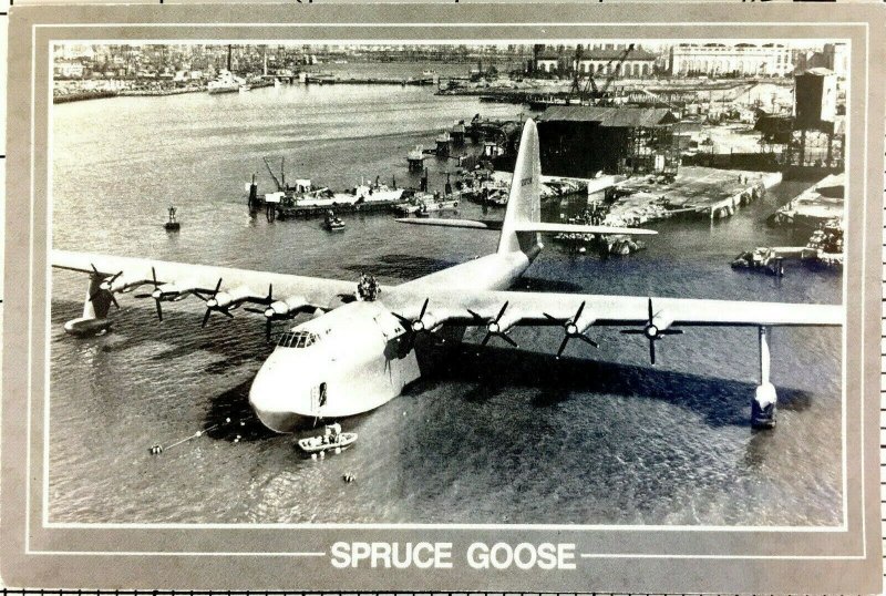 Postcard Spruce Goose Terminal Island Long Beach California Howard Hushes Unpost