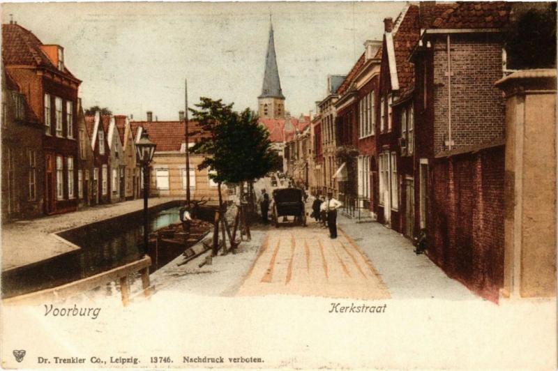 CPA AK VOORBURG Kerkstraat NETHERLANDS (602183)