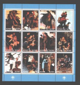 030753 SCOUT set of 12 stamps KOMI MNH#30753