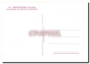 Modern Postcard Arromanches Calvados Pontoons Port of Liberation