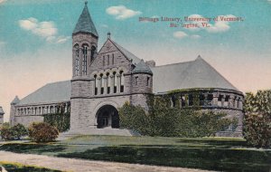 BURLINGTON, Vermont, 1900-1910s; Billings Library, University Of Vermont
