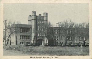 1920s Roswell High School New Mexico  Vintage Postcard