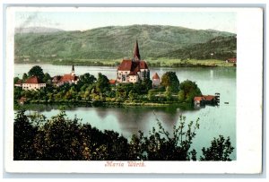 c1905 River Buildings in Maria Worth Carinthia Austria Posted Antique Postcard