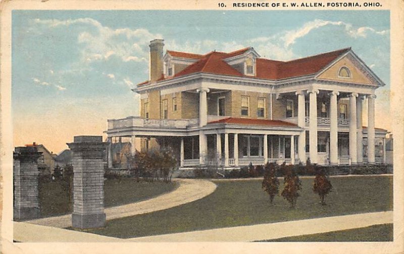 Residence of E. W. Allen Fostoria, Ohio OH