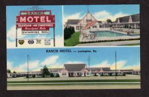 KY Ranch Motel Restaurant LEXINGTON KENTUCKY POSTCARD