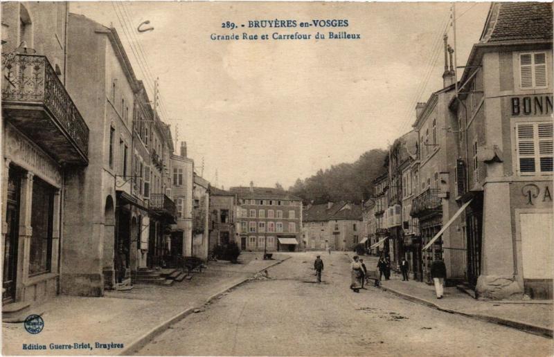 CPA AK BRUYERES-en-Vosges Grande Rue et Carrefour du Bailleux (401163)