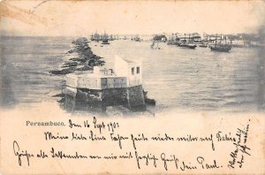 Pernambuco Brazil Harbor View Vintage Postcard AA53972