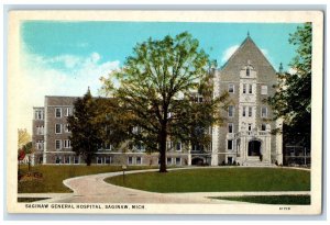 1910 Saginaw General Hospital Building Saginaw Michigan Antique Vintage Postcard