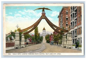 C1915-20 Eagle Gate Salt Lake City Utah Postcard F35E