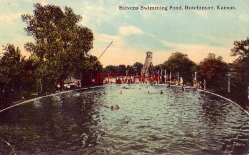 STEVENS SWIMMING POND, HUTCHINSON, KS 1912