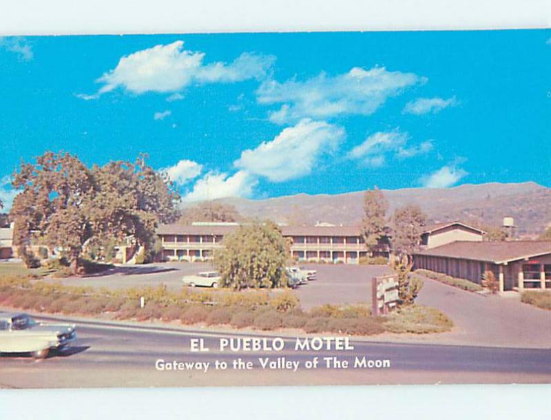 Unused Pre-1980 OLD CARS & EL PUEBLO MOTEL Sonoma California CA n9929@