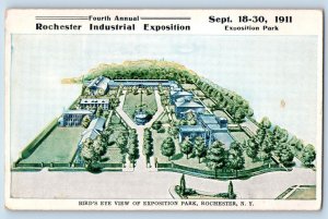 Rochester New York NY Postcard Bird's Eye View Of Exposition Park 1909 Antique