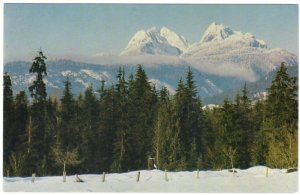 Snowscape, Golden Ears Mountains, Haney, British Columbia, Vintage Postcard