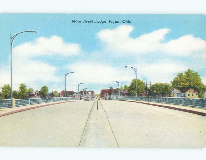 Unused Pre-1980 MAIN STREET BRIDGE Piqua Ohio OH d4356