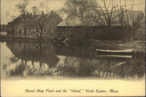 North Easton Massachusetts MA Shovel Shop Pond c1910 Vintage Postcard