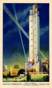 IL - Chicago. 1933 World's Fair-Century of Progress. Havoline Thermometer