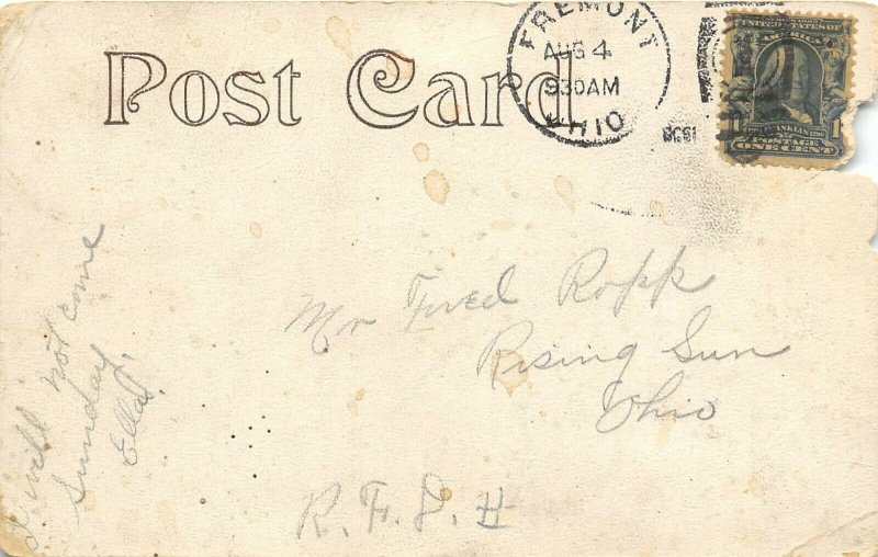 Fremont Ohio 1908 Postcard State Street Looking East