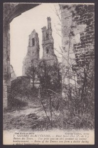 FRANCE, Postcard, Mont-Saint-Éloi, Ruins of the Towers , WWI