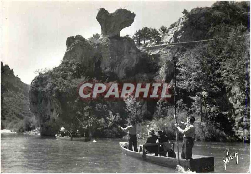 Postcard Modern Tarn Gorges Surroundings Malene (Lozere) Mushroom Rocks