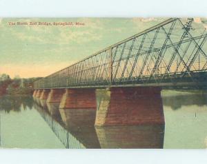 Divided-Back BRIDGE SCENE Springfield Massachusetts MA H9059