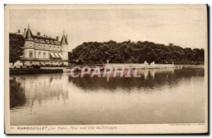 Old Postcard Rambouillet The Park View On L & # 39Iie From Backyard