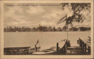 Lake Como FL Dreamland Dock c1920s Postcard - Putnam County