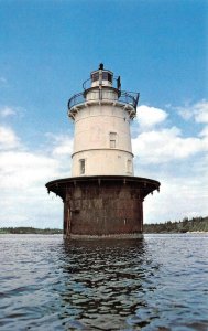 North Haven, ME Maine  GOOSE ROCKS LIGHT HOUSE   1975 Vintage Chrome Postcard