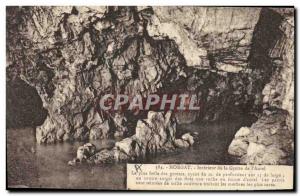 Old Postcard Morgat Interior of the Grotto of the altar Caves