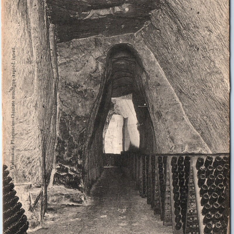 c1900s Reims, France Maison Theophile Roederer Champagne Cave Postcard Wine A121