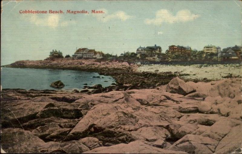 Magnolia MA Cobblestone Beach c1910 Postcard