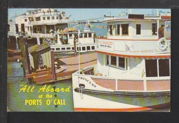 SS Princess,Ports O Call,San Pedro,CA Postcard 