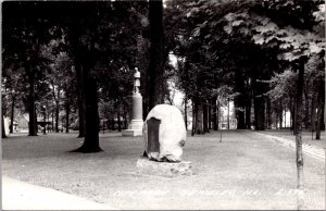 RPPC View in City Park, Geneseo IL Vintage Postcard V65