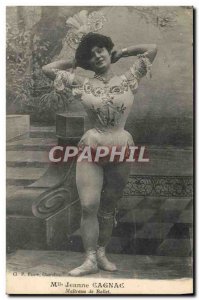 Postcard Old Woman Fancy Dance Miss Jeanne Cagnac Ballet Mistress