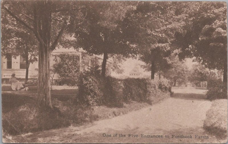 Postcard One of the Five Entrances to Fordhook Farms Doylestown PA